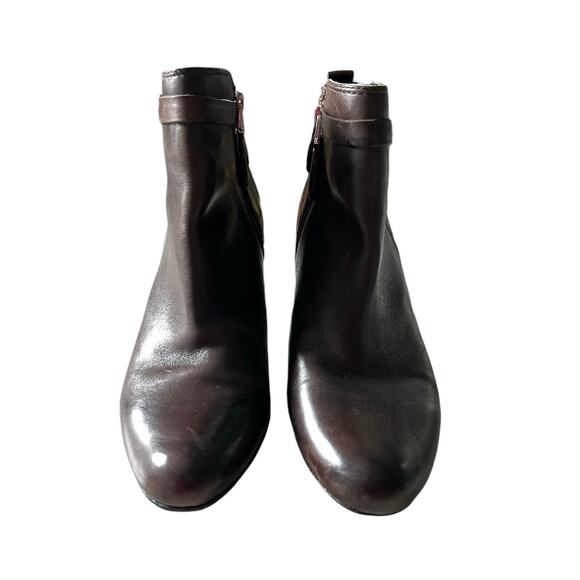 Sam Edelman Women’s Size 7.5 M Maddox Brown Leather Ankle Bootie Kitten Heel‎ - Picture 2 of 8